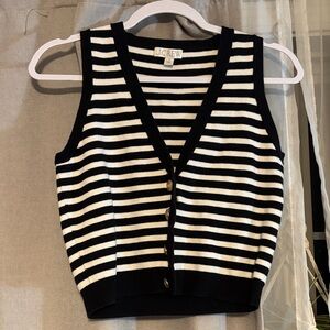 J. Crew Emilie Striped Knit Vest M
